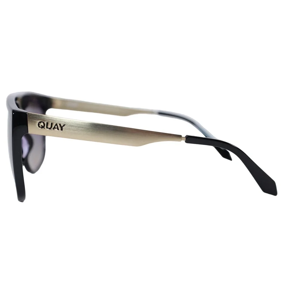 Quay Australia NO CURFEW Shield Sunglasses - Black/Smoke Polarized - NWT - Picture 4 of 12
